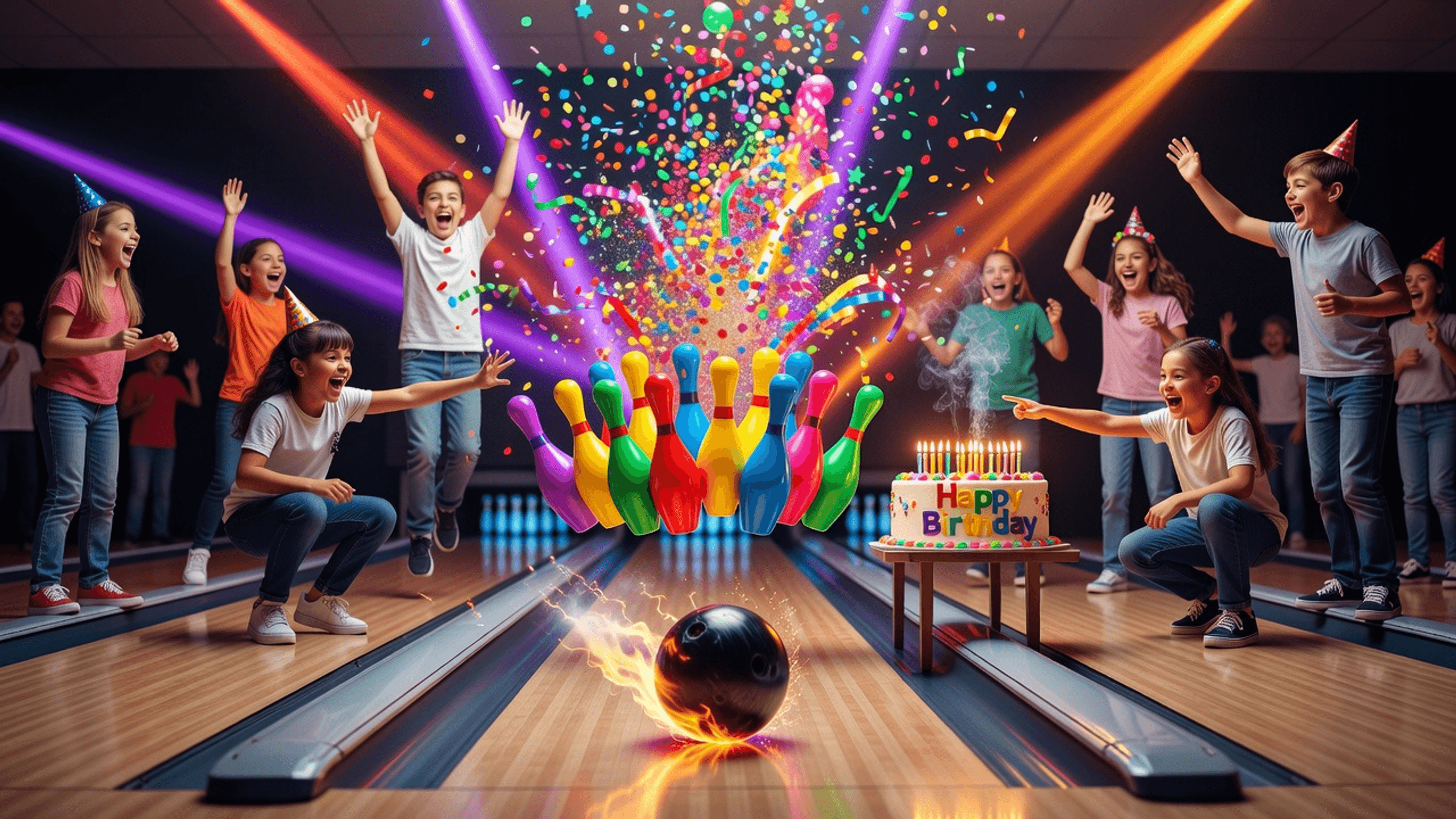 Bowling party celebration